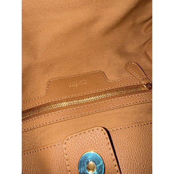 Polene Numéro Neuf Leather Crossbody Shoulder Bag Color Camel - Picture 8 of 10